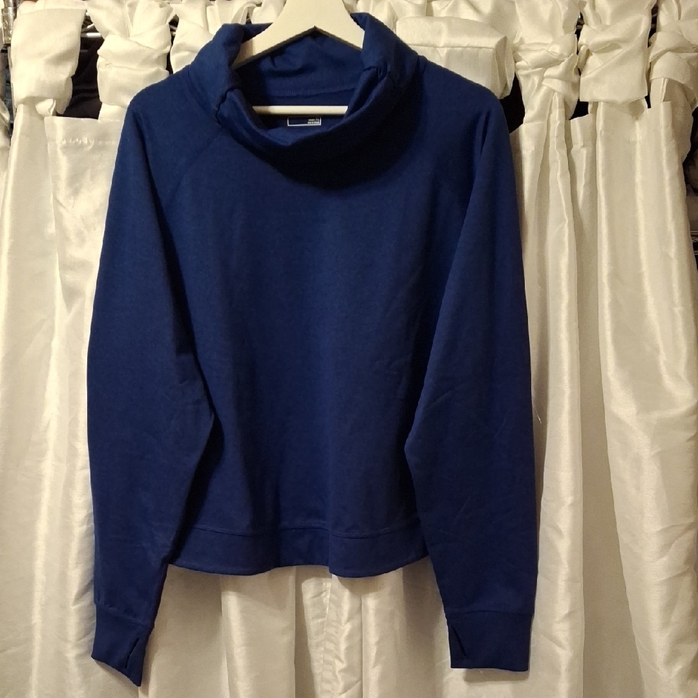 Eddie Bauer Women's Cowl Neck Sweater in Deep Blue XL